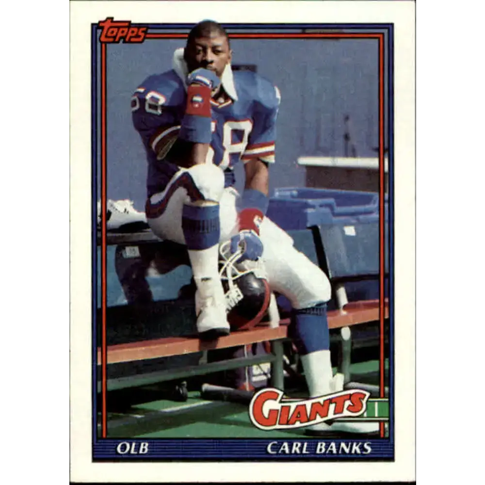 1991 Topps #19 Carl Banks NM-MT New York Giants Football Card - Football Card Single