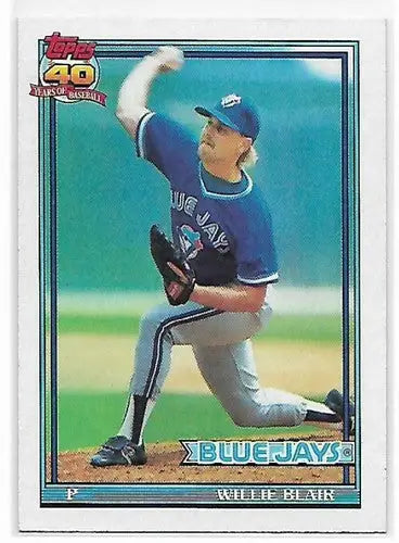1991 Topps #191 Willie Blair NM-MT Blue Jays - Baseball Card Single