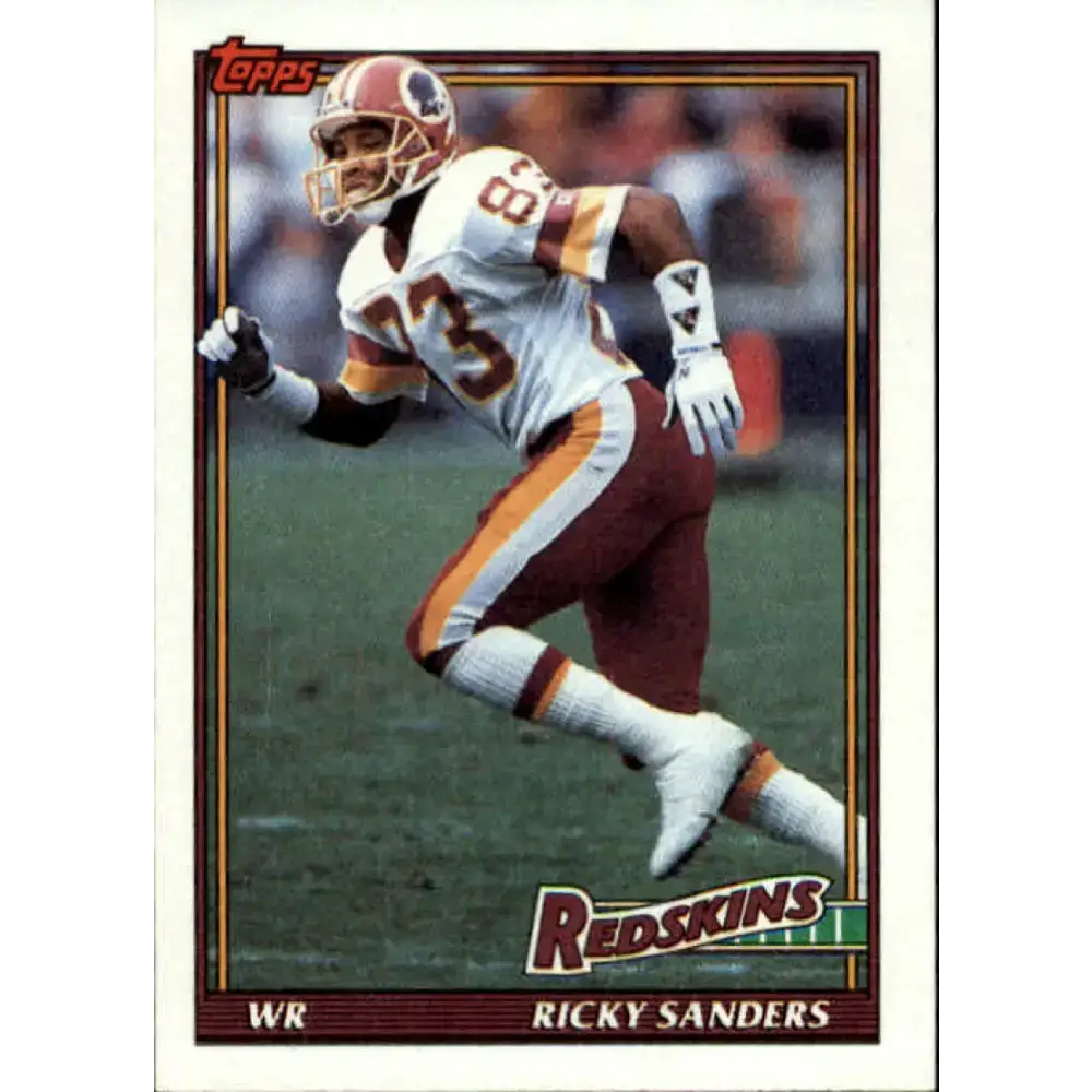 1991 Topps #193 Ricky Sanders NM-MT Washington Redskins Football Card - Football Card Single
