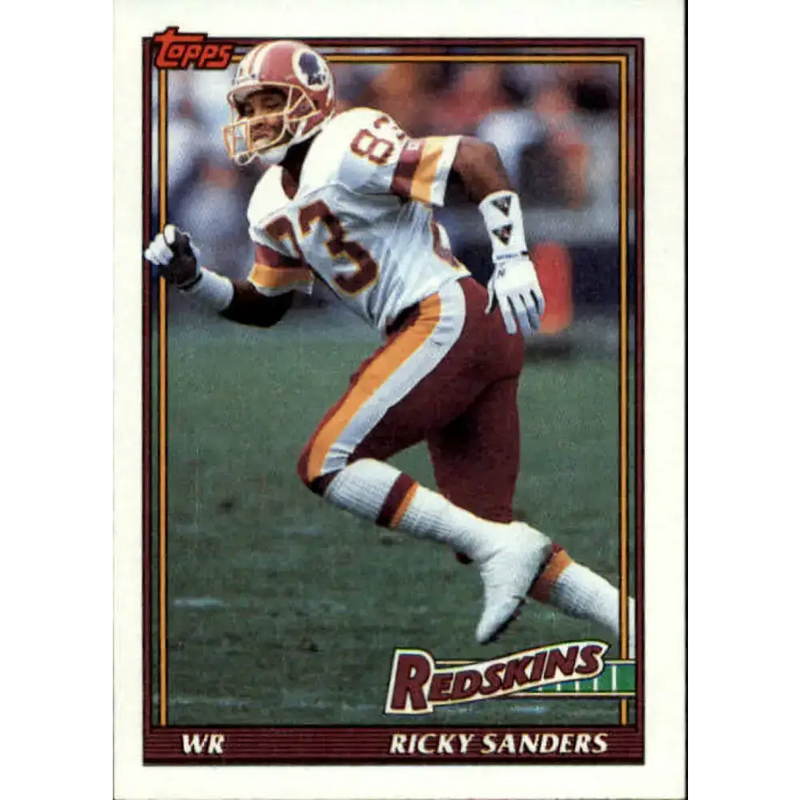 1991 Topps #193 Ricky Sanders NM-MT Washington Redskins Football Card - Football Card Single