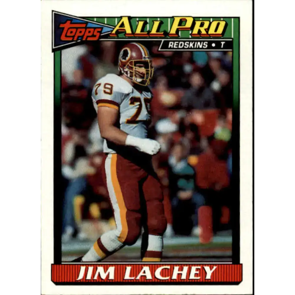 1991 Topps #194 Jim Lachey NM-MT Washington Redskins Football Card - Football Card Single
