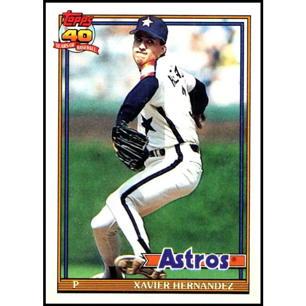 1991 Topps #194 Xavier Hernandez NM-MT Houston Astros Baseball Card - Baseball Card Single