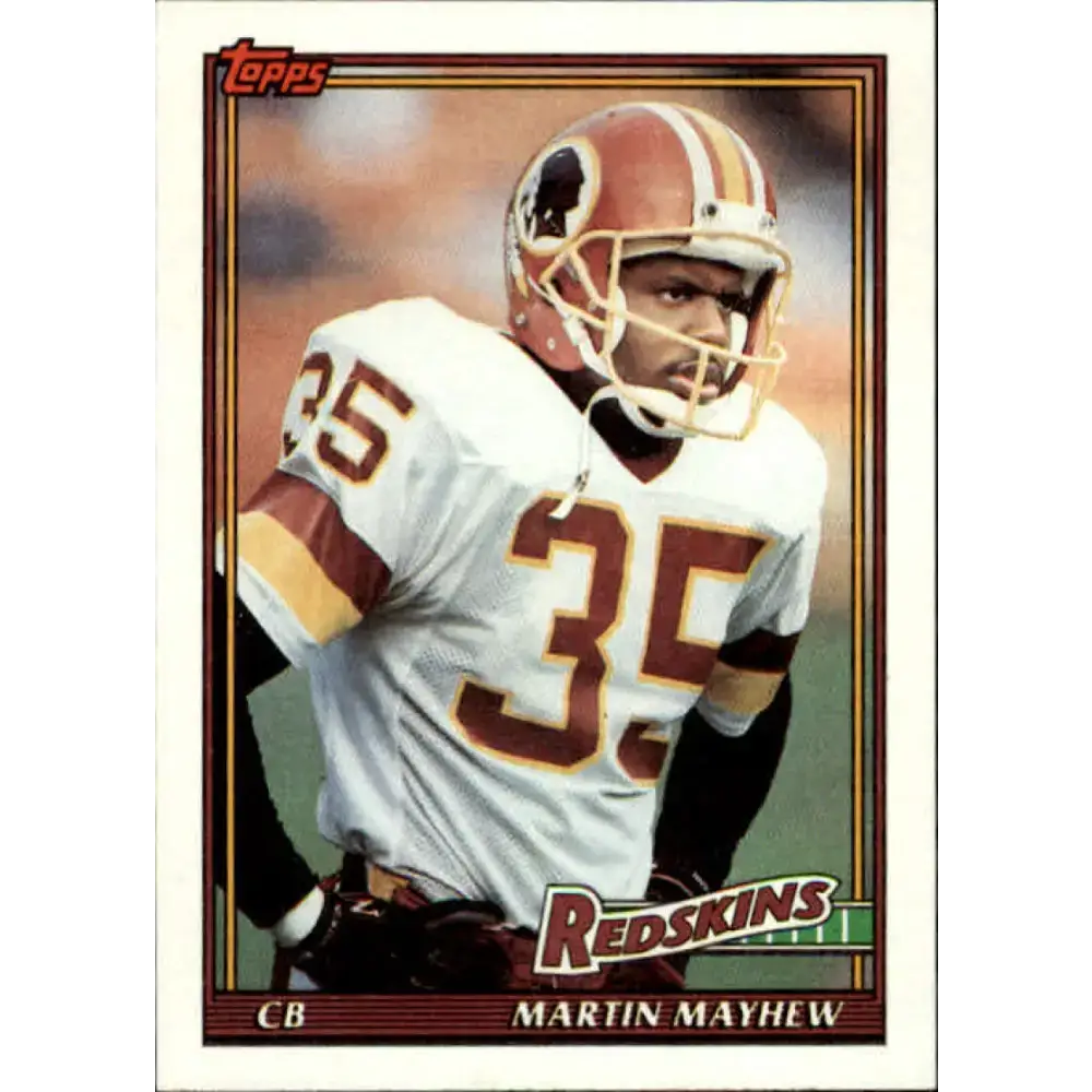 1991 Topps #195 Martin Mayhew NM-MT Washington Redskins Football Card - Football Card Single