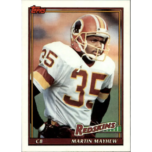 1991 Topps #195 Martin Mayhew NM-MT Washington Redskins Football Card - Football Card Single