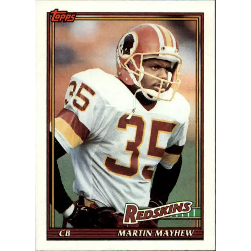 1991 Topps #195 Martin Mayhew NM-MT Washington Redskins Football Card - Football Card Single