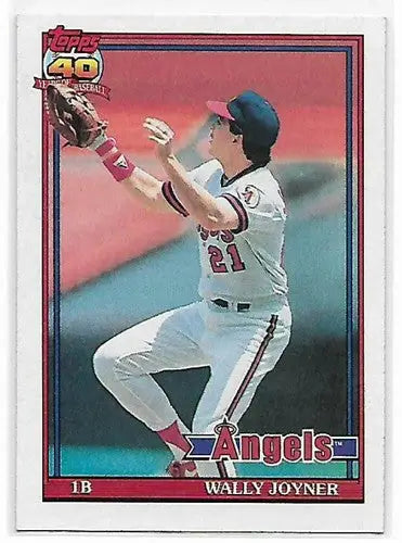 1991 Topps #195 Wally Joyner NM-MT Angels - Baseball Card Single
