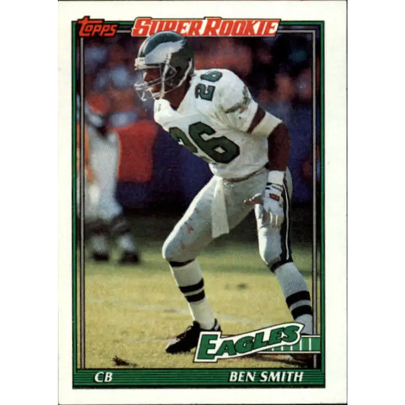 1991 Topps #203 Ben Smith NM-MT RC Rookie Philadelphia Eagles Football Card - Football Card Single