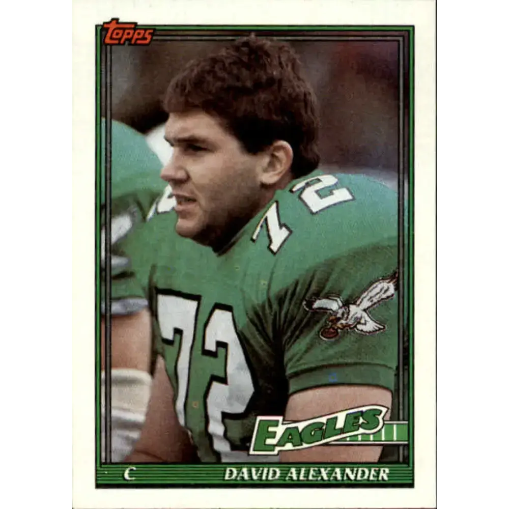 1991 Topps #204 David Alexander NM-MT Philadelphia Eagles Football Card - Football Card Single
