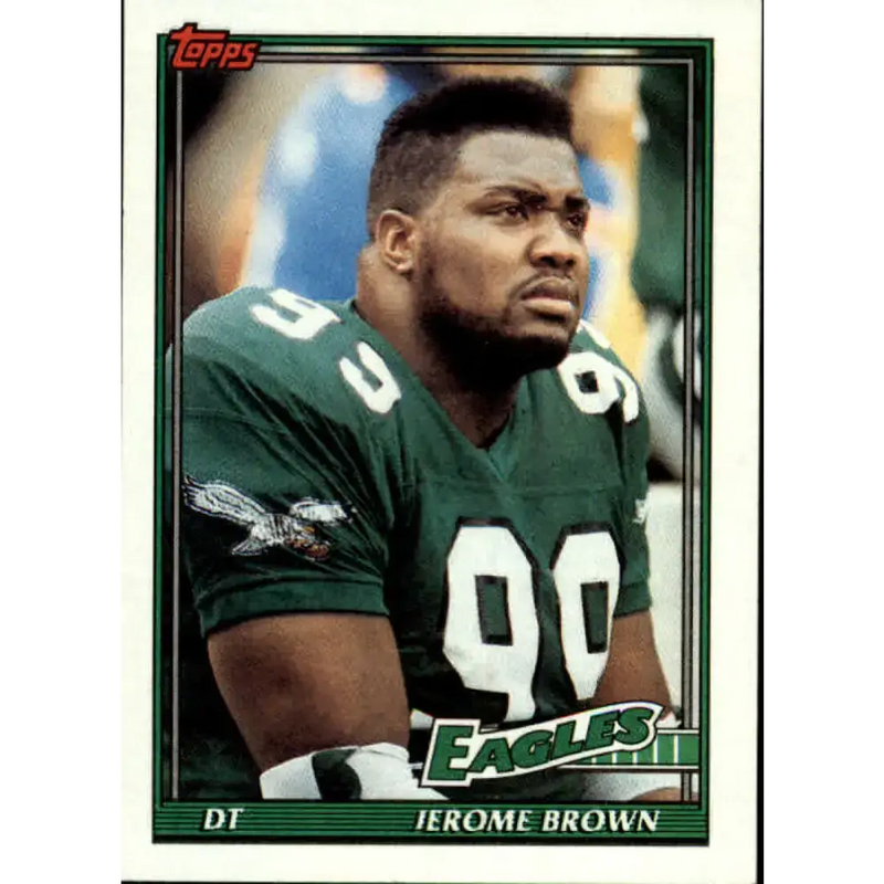 1991 Topps #205 Jerome Brown NM-MT Philadelphia Eagles Football Card - Football Card Single