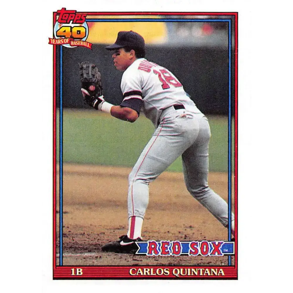 1991 Topps #206 Carlos Quintana NM-MT Boston Red Sox Baseball Card - Baseball Card Single