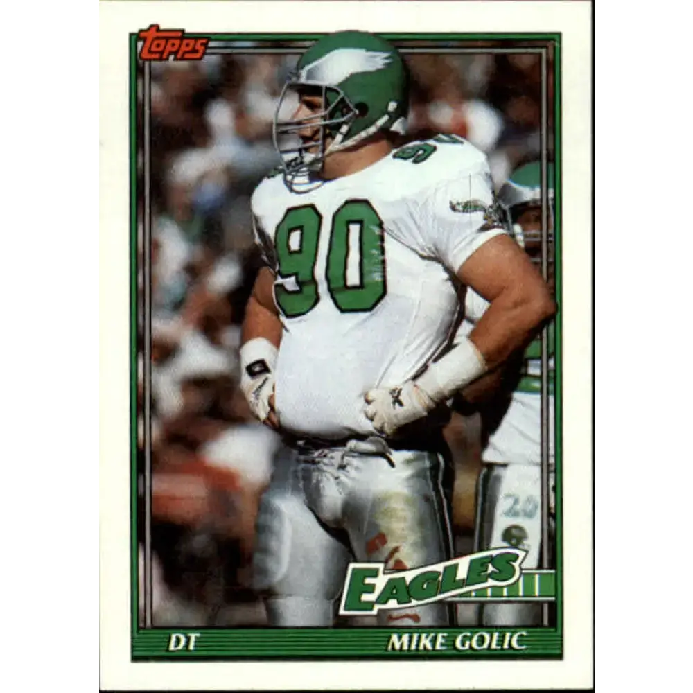1991 Topps #206 Mike Golic NM-MT Philadelphia Eagles Football Card - Football Card Single