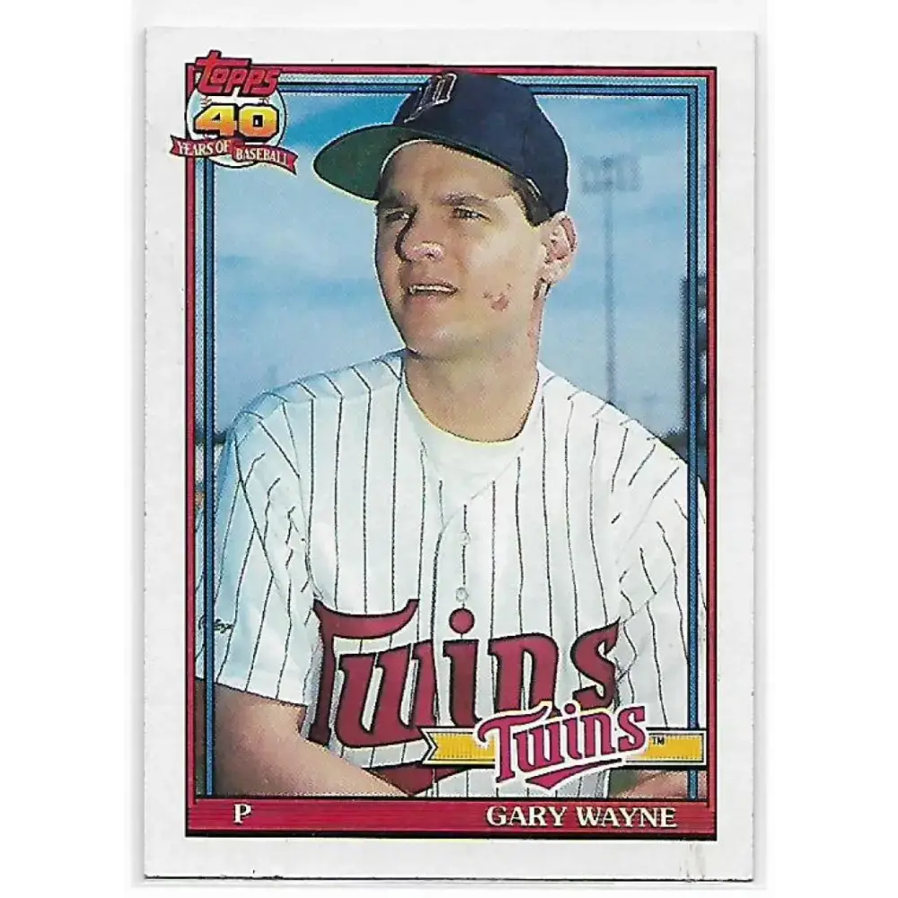 1991 Topps #207 Gary Wayne NM-MT Minnesota Twins Baseball Card - Baseball Card Single
