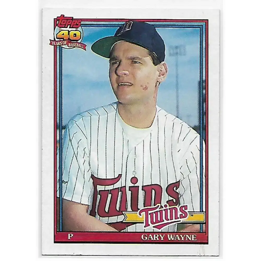1991 Topps #207 Gary Wayne NM-MT Minnesota Twins Baseball Card - Baseball Card Single
