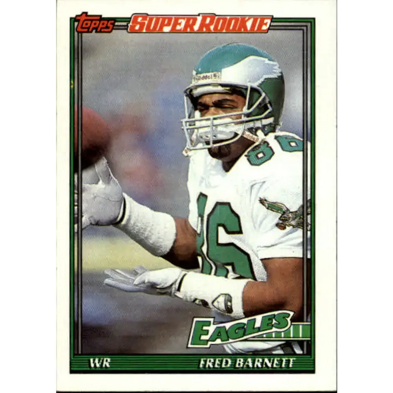 1991 Topps #209 Fred Barnett NM-MT RC Rookie Philadelphia Eagles Football Card - Football Card Single