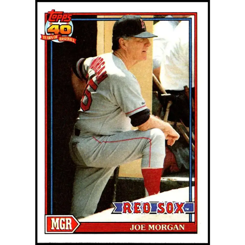 1991 Topps #21 Joe Morgan NM-MT Boston Red Sox Baseball Card - Baseball Card Single