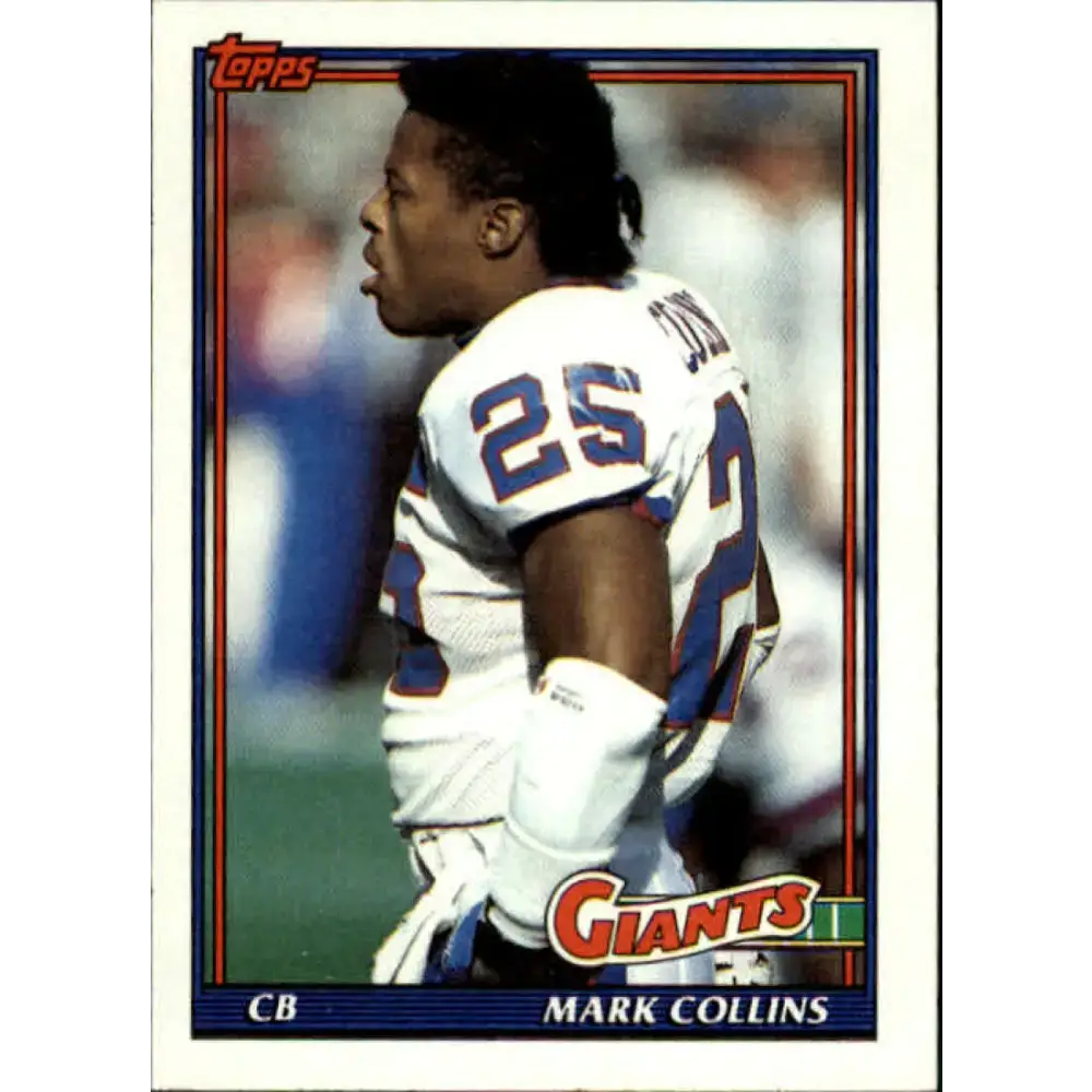 1991 Topps #21 Mark Collins NM-MT New York Giants Football Card - Football Card Single
