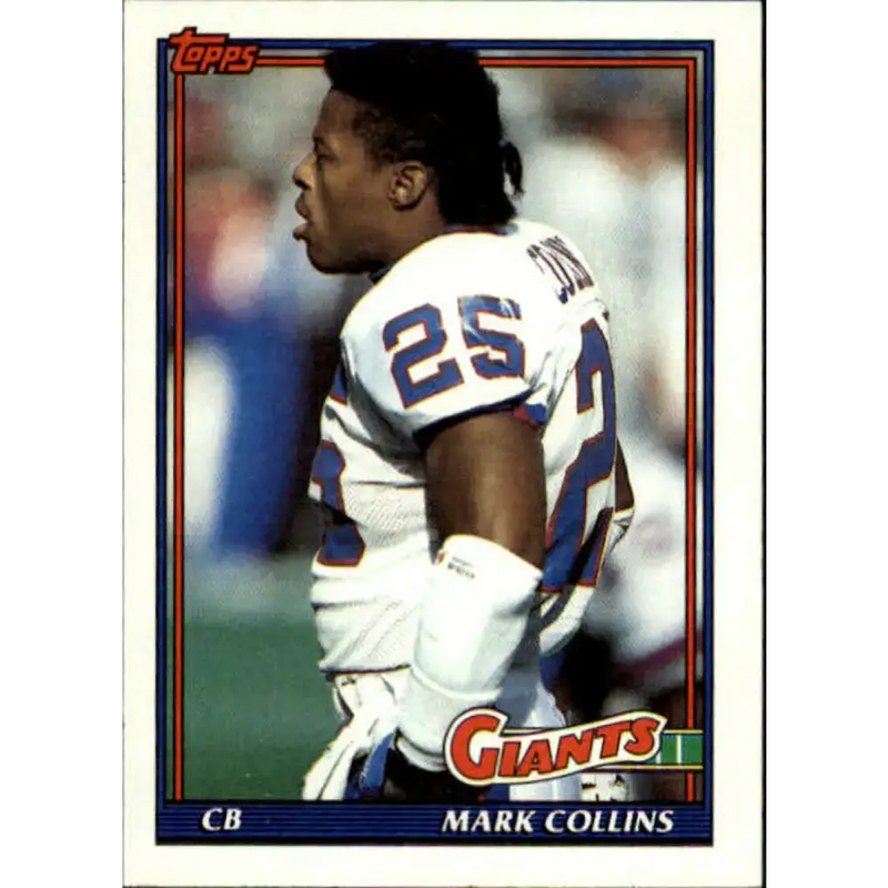 1991 Topps #21 Mark Collins NM-MT New York Giants Football Card - Football Card Single