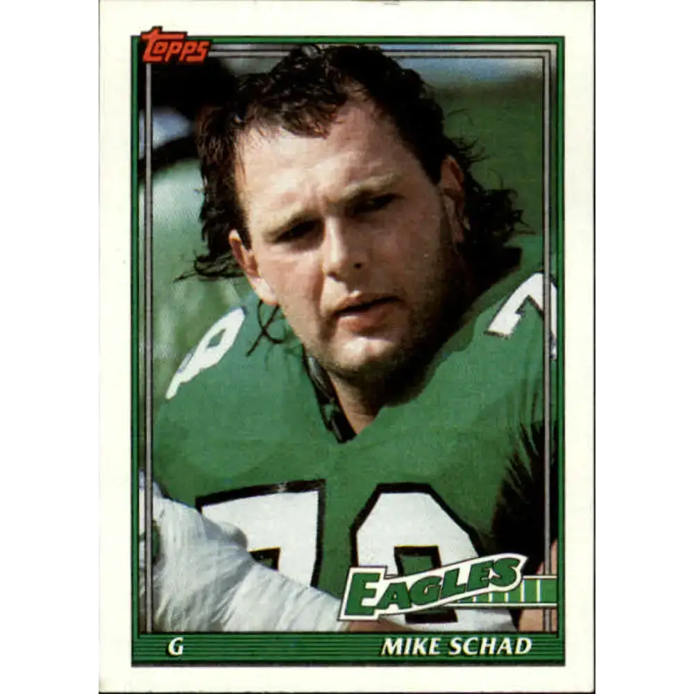 1991 Topps #211 Mike Schad NM-MT Philadelphia Eagles Football Card - Football Card Single