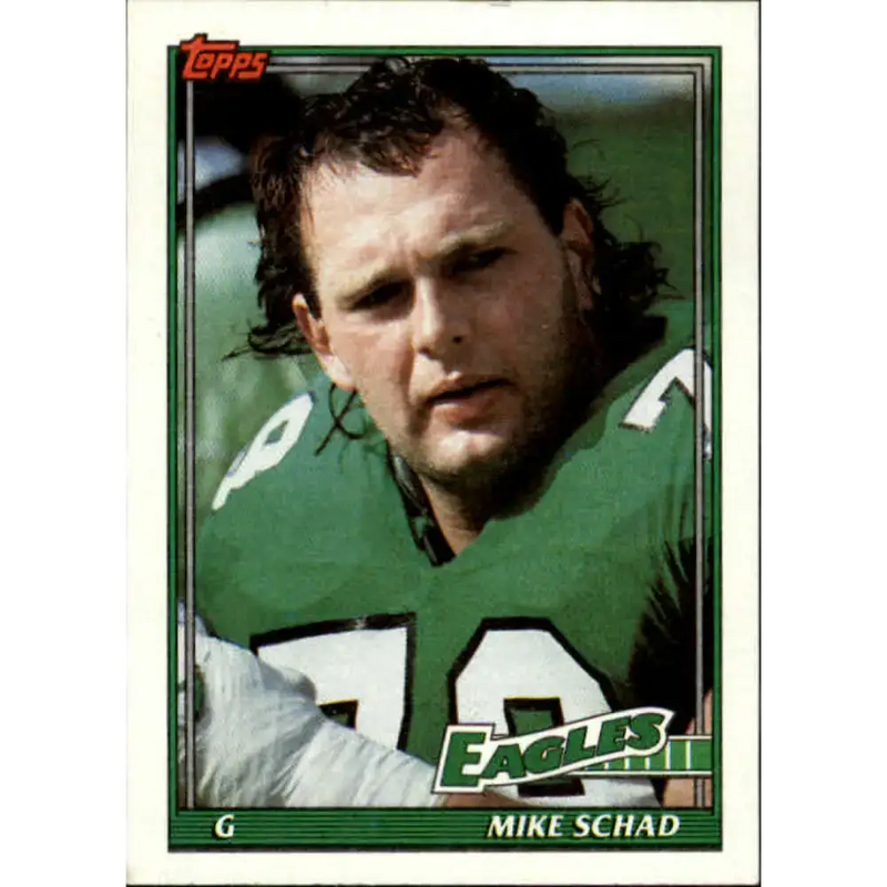 1991 Topps #211 Mike Schad NM-MT Philadelphia Eagles Football Card - Football Card Single