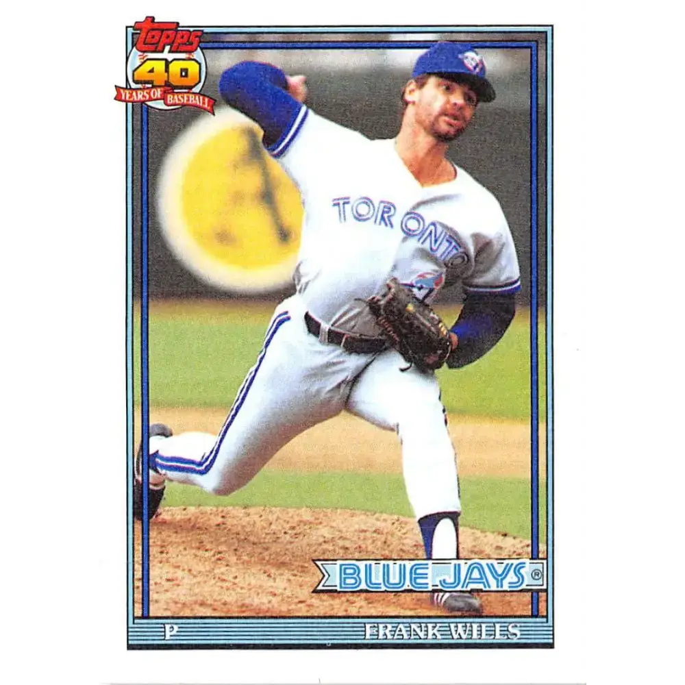 1991 Topps #213 Frank Wills NM-MT Toronto Blue Jays Baseball Card - Baseball Card Single