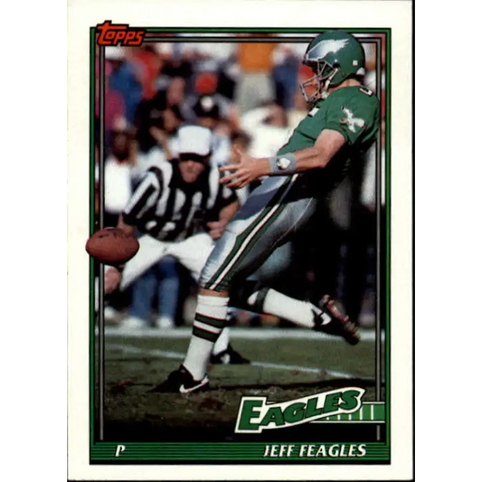 1991 Topps #214 Jeff Feagles NM-MT RC Rookie Philadelphia Eagles Football Card
