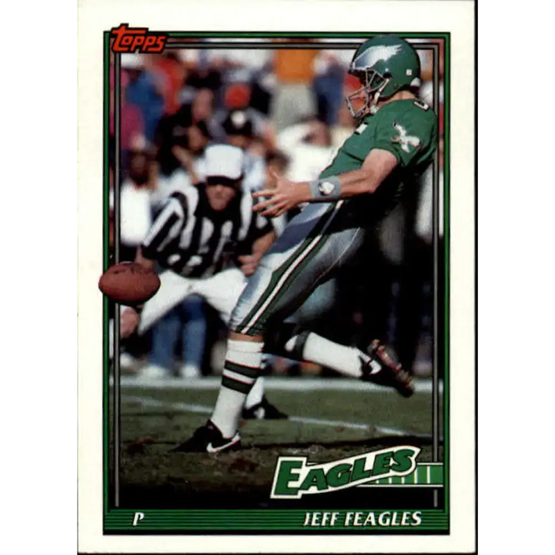 1991 Topps #214 Jeff Feagles NM-MT RC Rookie Philadelphia Eagles Football Card - Football Card Single