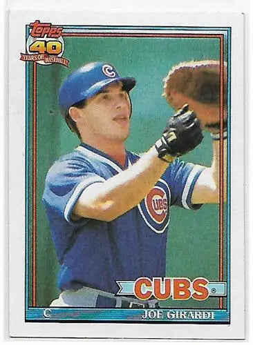 1991 Topps #214 Joe Girardi NM-MT Cubs - Baseball Card Single