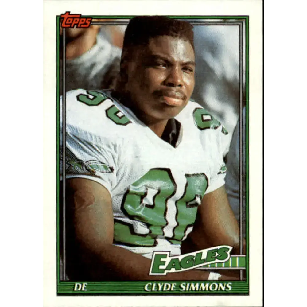 1991 Topps #216 Clyde Simmons NM-MT Philadelphia Eagles Football Card - Football Card Single