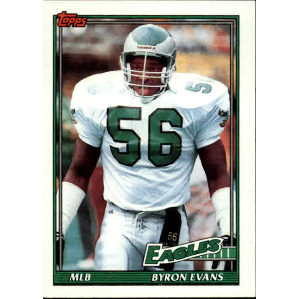 1991 Topps #219 Byron Evans NM-MT Philadelphia Eagles Football Card - Football Card Single