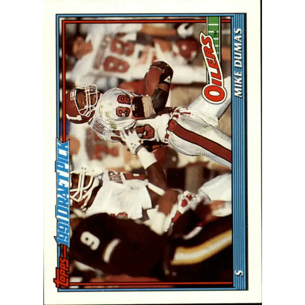 1991 Topps #222 Mike Dumas NM-MT RC Rookie Houston Oilers Football Card - Football Card Single