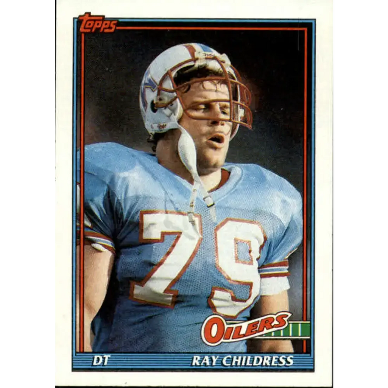 1991 Topps #223 Ray Childress NM-MT Houston Oilers Football Card - Football Card Single