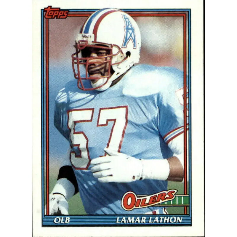 1991 Topps #225 Lamar Lathon NM-MT Houston Oilers Football Card - Football Card Single