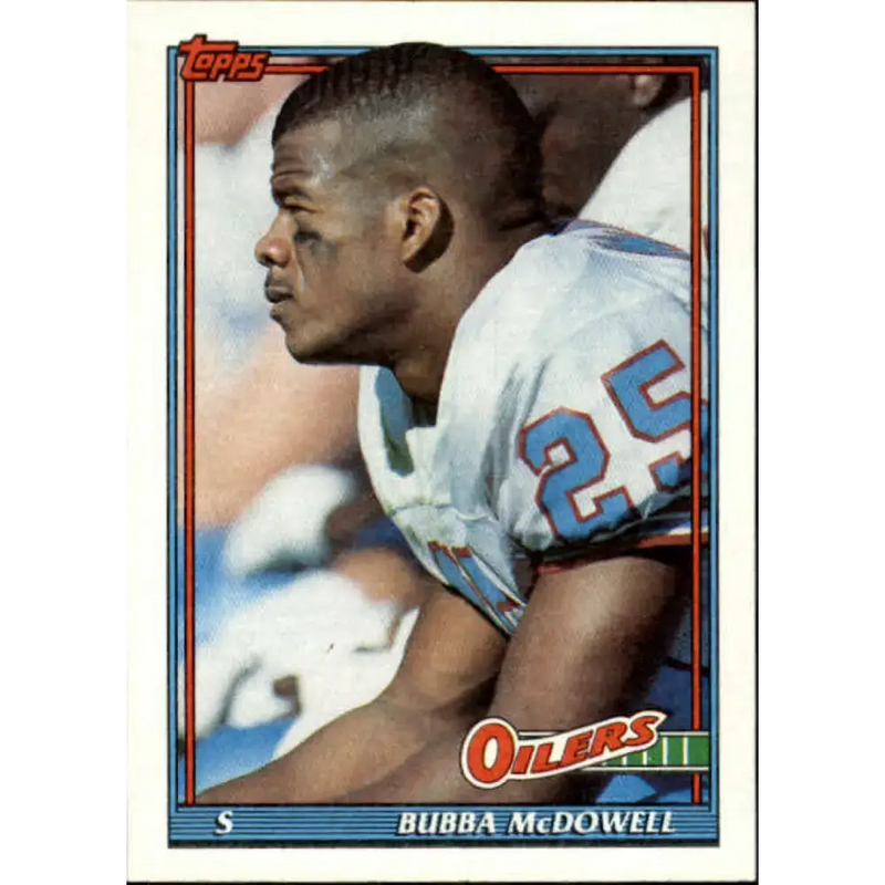 1991 Topps #229 Bubba McDowell NM-MT Houston Oilers Football Card - Football Card Single