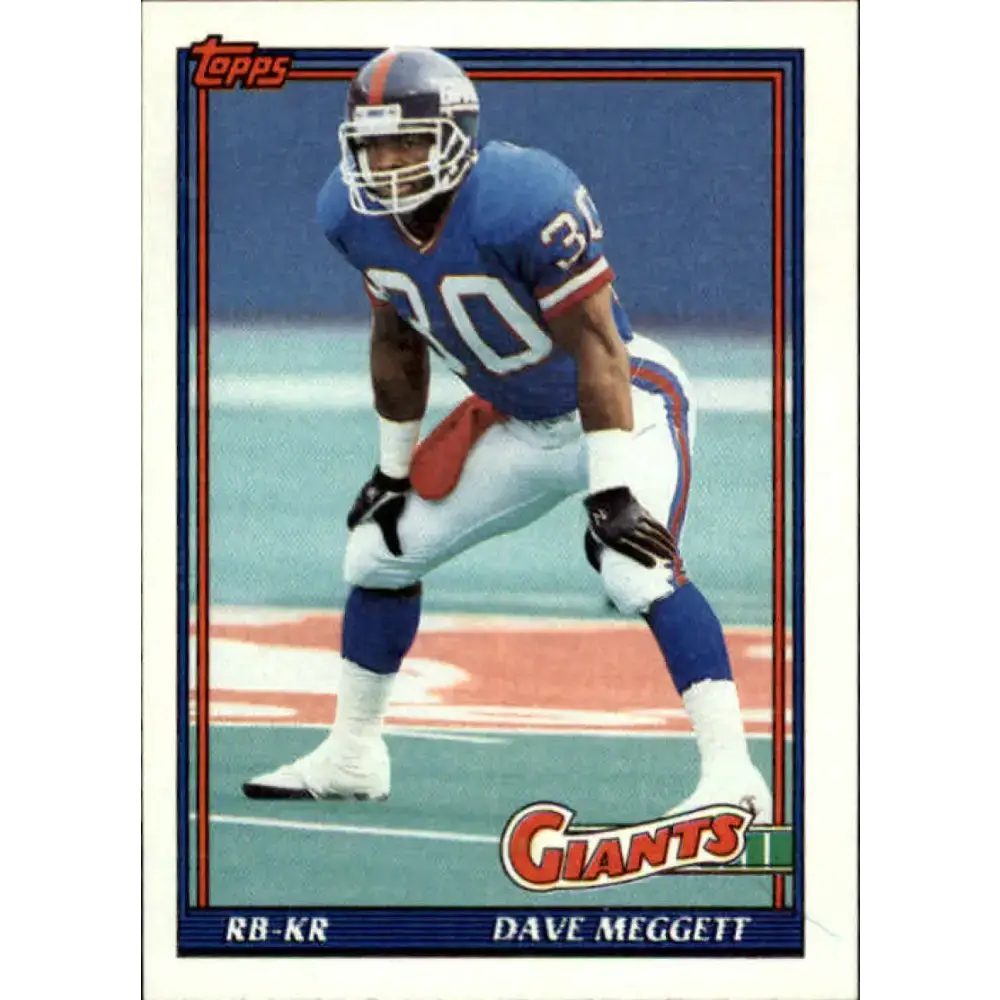 1991 Topps #23 Dave Meggett NM-MT New York Giants Football Card - Football Card Single