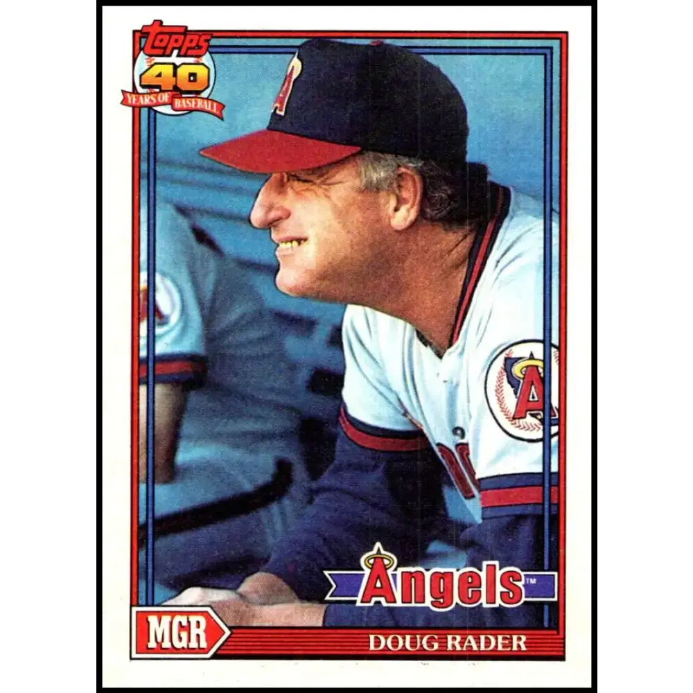1991 Topps #231 Doug Rader NM-MT California Angels Baseball Card - Baseball Card Single