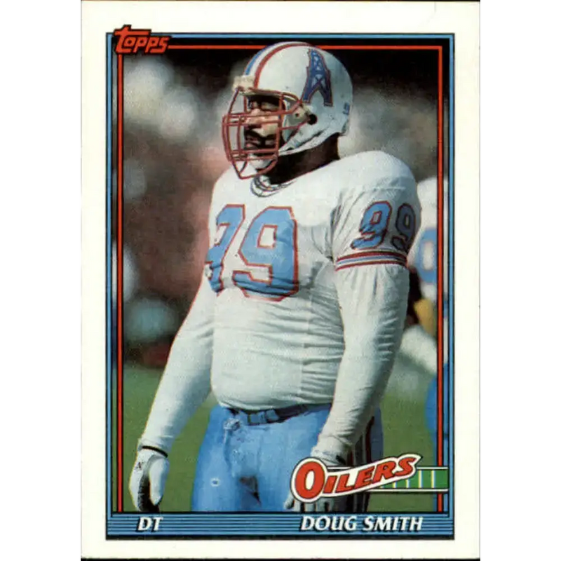 1991 Topps #234 Doug Smith NM-MT RC Rookie Houston Oilers Football Card - Football Card Single