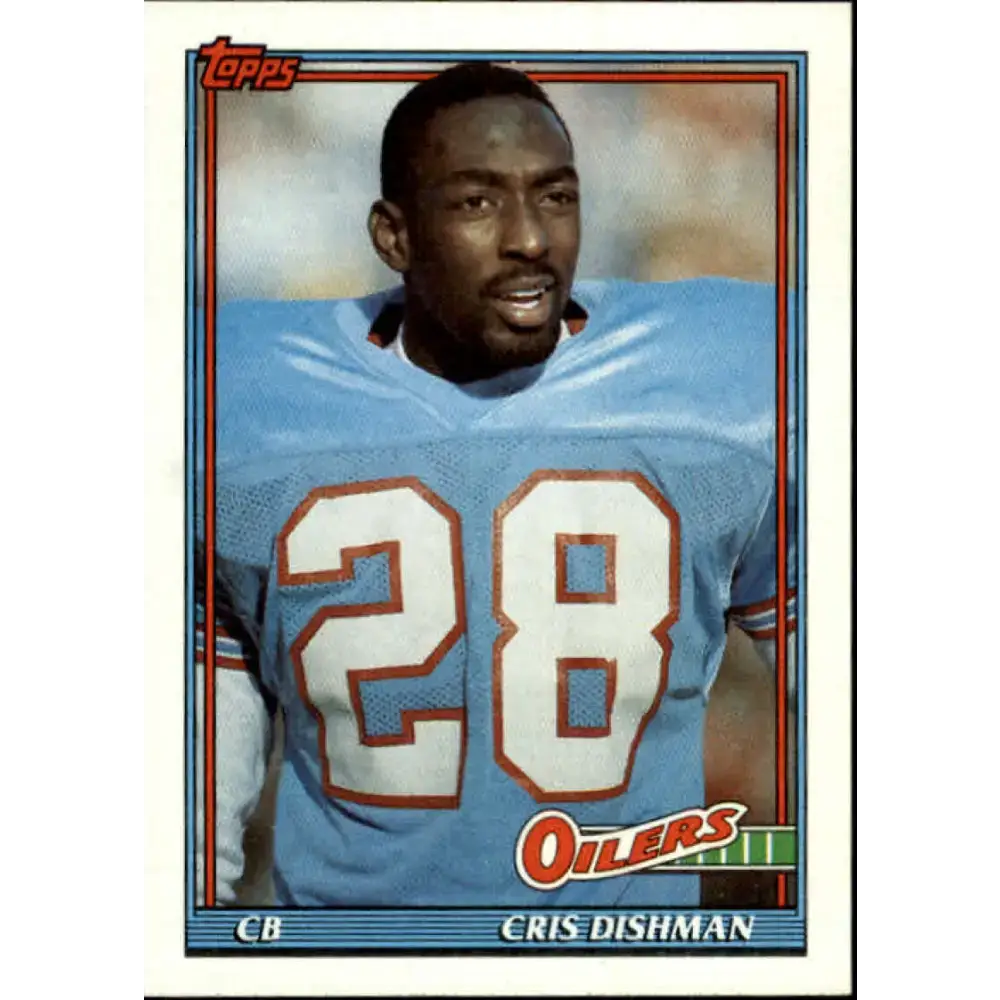 1991 Topps #235 Cris Dishman NM-MT RC Rookie Houston Oilers Football Card - Football Card Single