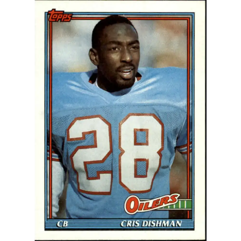 1991 Topps #235 Cris Dishman NM-MT RC Rookie Houston Oilers Football Card - Football Card Single