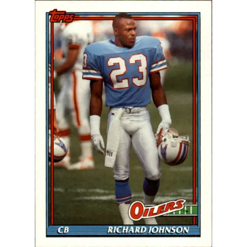 1991 Topps #237 Richard Johnson NM-MT RC Rookie Houston Oilers Football Card - Football Card Single
