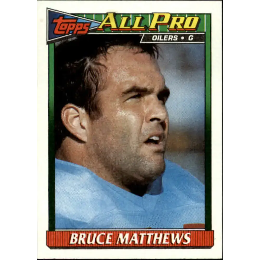 1991 Topps #238 Bruce Matthews NM-MT Houston Oilers Football Card
