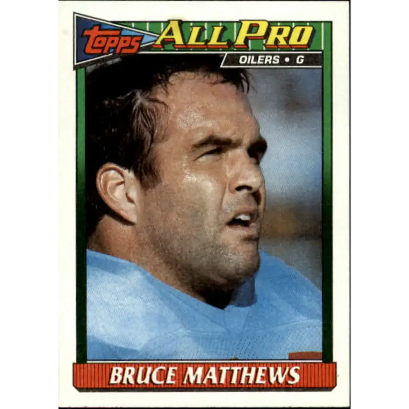 1991 Topps #238 Bruce Matthews NM-MT Houston Oilers Football Card
