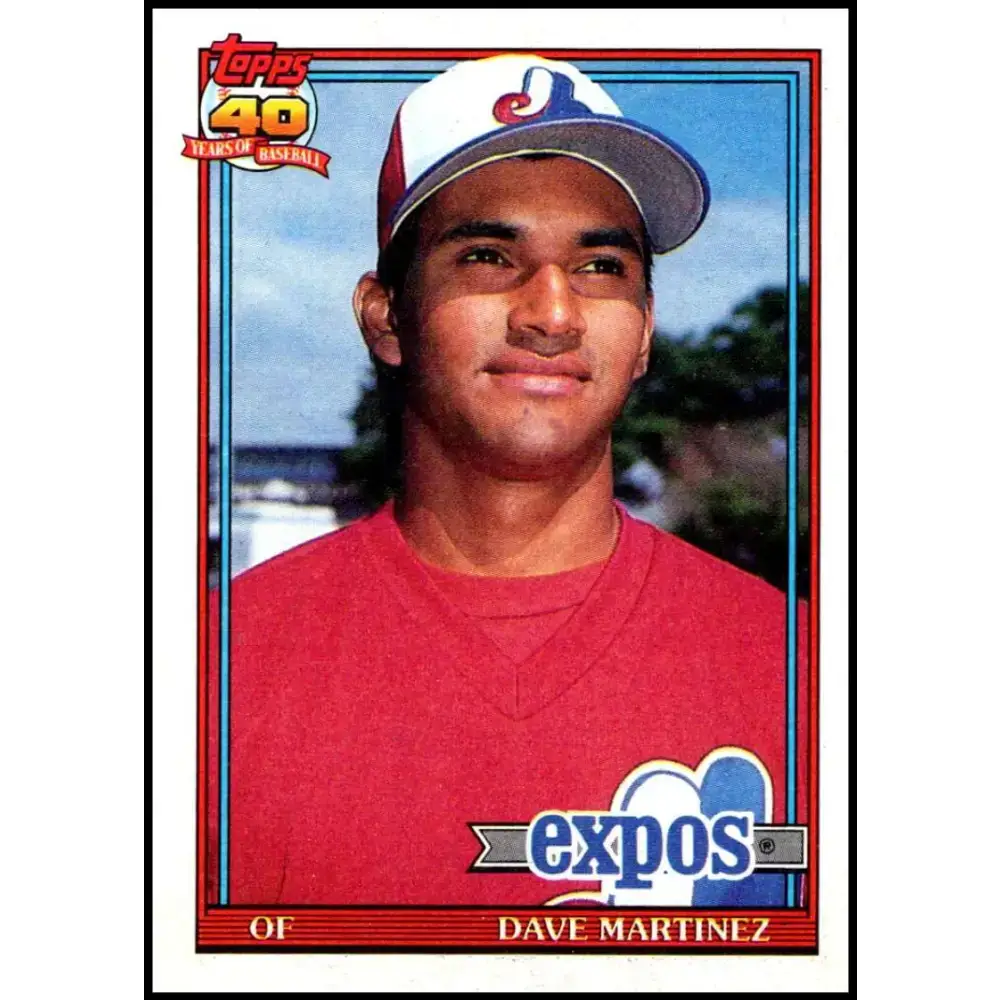 1991 Topps #24 Dave Martinez NM-MT Montreal Expos Baseball Card - Baseball Card Single