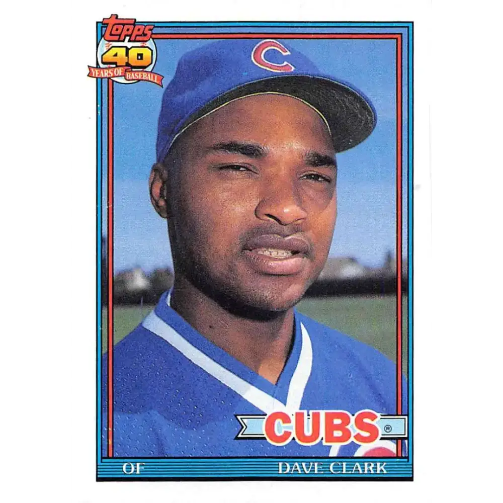 1991 Topps #241 Dave Clark NM-MT Chicago Cubs Baseball Card - Baseball Card Single