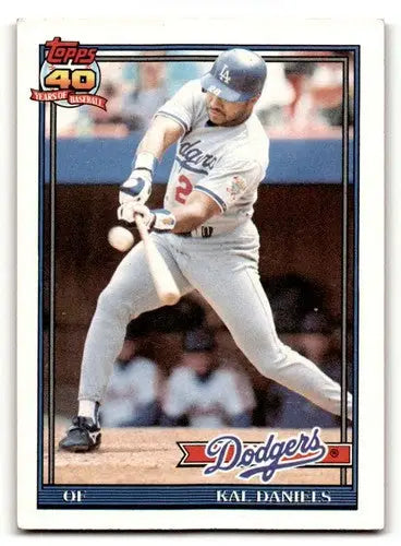 1991 Topps #245 Kal Daniels Los Angeles Dodgers Baseball Cards EX/NM ID:54854 - Baseball Card Single