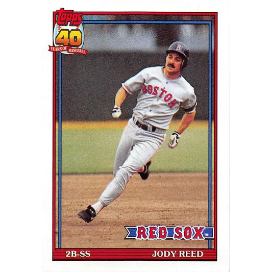 1991 Topps #247 Jody Reed NM-MT Boston Red Sox Baseball Card - Baseball Card Single