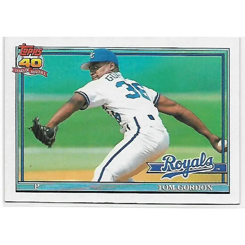 1991 Topps #248 Tom Gordon NM-MT Kansas City Royals Baseball Card - Baseball Card Single