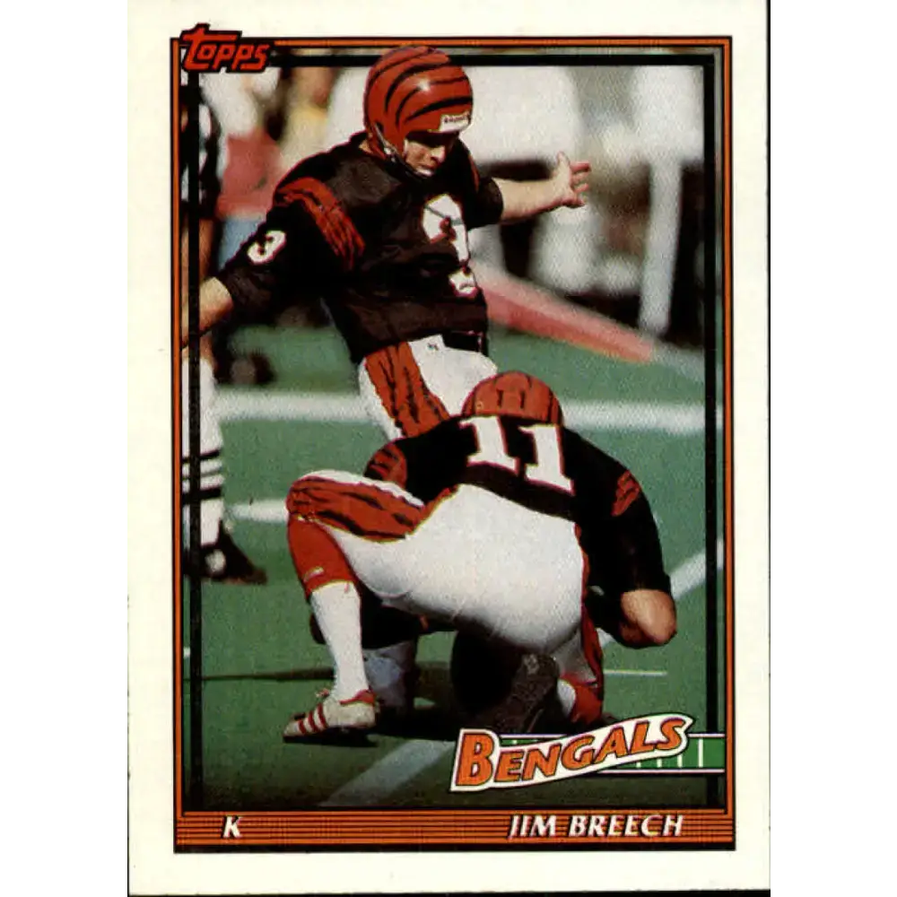1991 Topps #251 Jim Breech NM-MT Cincinnati Bengals Football Card
