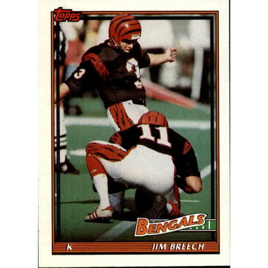1991 Topps #251 Jim Breech NM-MT Cincinnati Bengals Football Card