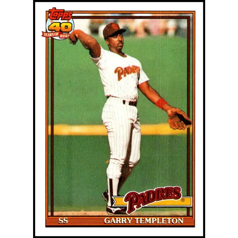 1991 Topps #253 Garry Templeton NM-MT San Diego Padres Baseball Card - Baseball Card Single