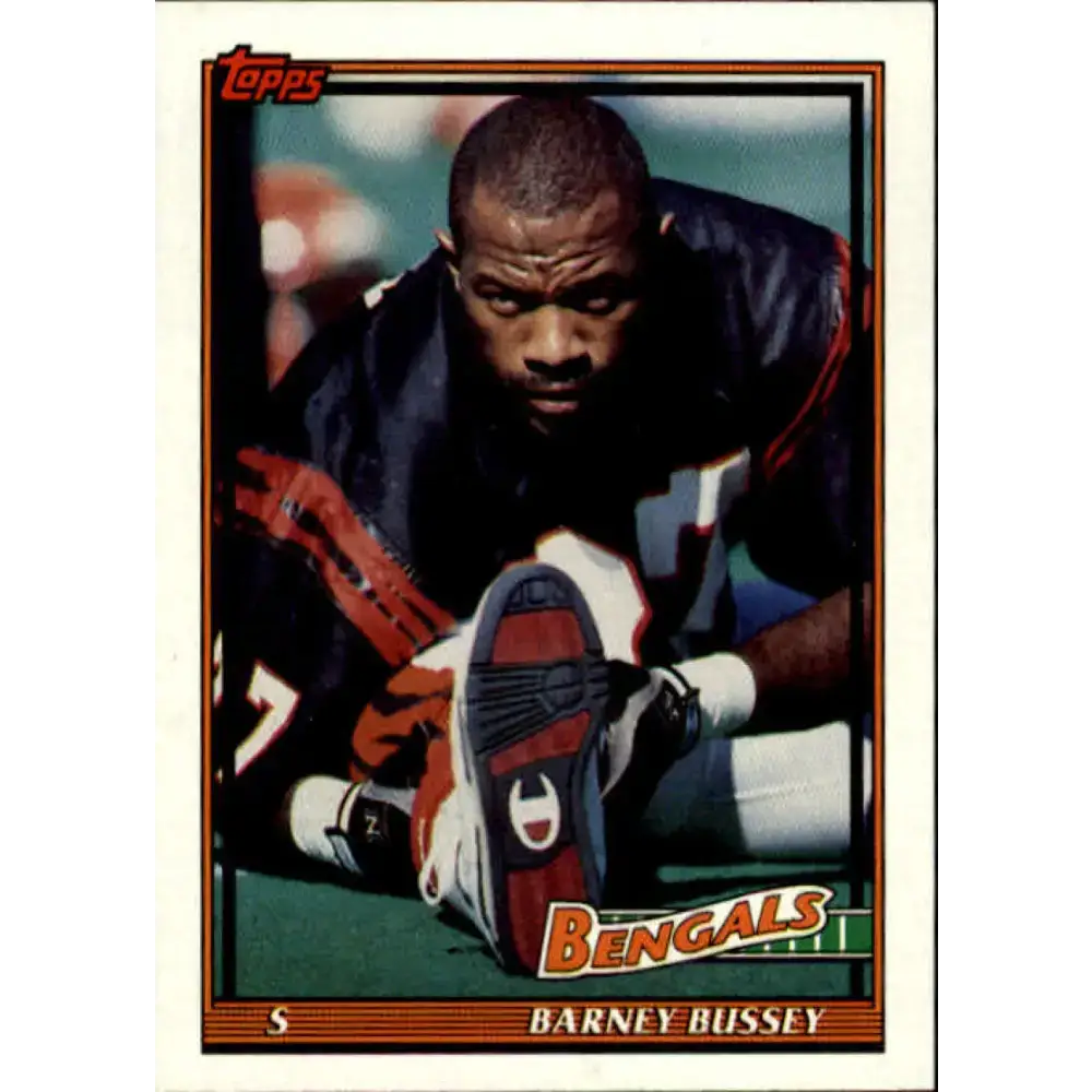 1991 Topps #254 Barney Bussey NM-MT RC Rookie Cincinnati Bengals Football Card - Football Card Single